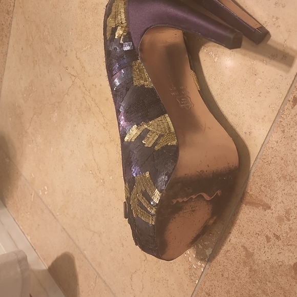 Glam Spike Heels by Nina of New York 5" High Heels 7.5 - Picture 4 of 8